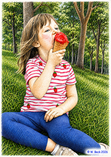 Sommer Mädchen Eiskrem